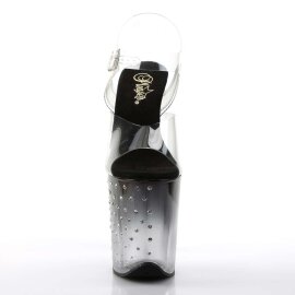 Pleaser Sandales STARDUST-808T Transparent Noir EU-37/US-7