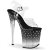 Pleaser Sandales STARDUST-808T Transparent Noir EU-37/US-7