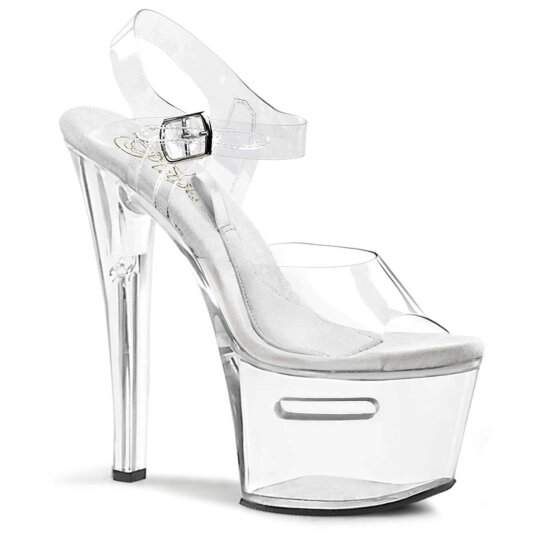 Pleaser Sandales TIPJAR-708-2 Transparent Argent EU-40/US-10