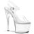 Pleaser Sandales TREASURE-708 Transparent Argent EU-35/US-5