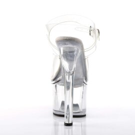 Pleaser Sandales TREASURE-708 Transparent Argent EU-37/US-7