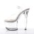 Pleaser Sandales TREASURE-708 Transparent Argent EU-37/US-7
