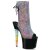 Pleaser Bottines UNICORN-1018G Violet-Bleu Multi Paillettes EU-35/US-5
