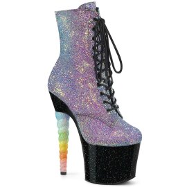 Pleaser Bottines UNICORN-1020G Violet-Bleu Multi...