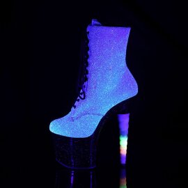 Pleaser Bottines UNICORN-1020G Violet-Bleu Multi Paillettes EU-36/US-6
