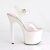 Pleaser Sandales UNICORN-708LG Transparent Argent Multi Paillettes EU-36/US-6