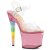 Pleaser Sandales UNICORN-708T Transparent Rose-Bigarré EU-35/US-5