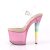 Pleaser Sandales UNICORN-708T Transparent Rose-Bigarré EU-35/US-5
