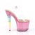 Pleaser Sandales UNICORN-708T Transparent Rose-Bigarré EU-35/US-5
