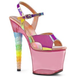 Pleaser Sandales UNICORN-711T Rose Scintillant Bigarré EU-35/US-5