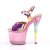 Pleaser Sandales UNICORN-711T Rose Scintillant Bigarré EU-35/US-5