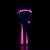 Pleaser Sandales XTREME-809TT Noir Néon-Rose EU-35/US-5
