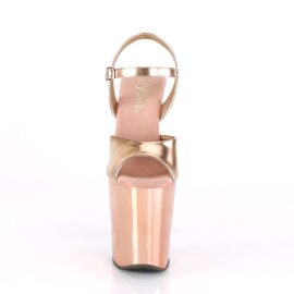 Pleaser Sandales XTREME-809TTG Or Rose Métallique Chrome Paillettes EU-35/US-5