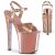 Pleaser Sandales XTREME-809TTG Or Rose Métallique Chrome Paillettes EU-35/US-5