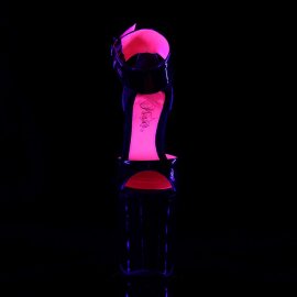 Pleaser Sandales XTREME-875TT Noir Néon-Rose...