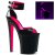 Pleaser Sandales XTREME-875TT Noir Néon-Rose EU-37/US-7