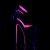 Pleaser Sandales XTREME-875TT Noir Néon-Rose EU-37/US-7