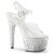 Pleaser Sandales ADORE-708MR-5 Transparent Blanc-Argent Strass EU-40/US-10