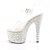 Pleaser Sandales ADORE-708MR-5 Transparent Blanc-Argent Strass EU-40/US-10