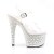 Pleaser Sandales ADORE-708MR-5 Transparent Blanc-Argent Strass EU-40/US-10