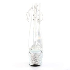 Pleaser Bottines BEJEWELED-1018DM-7 Transparent Argent...