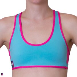 PoleFit Haut Retro Sport XS Turquoise/Rose