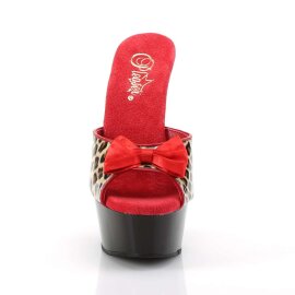 Pleaser Mules DELIGHT-601-6 Léopard Noir EU-38/US-8