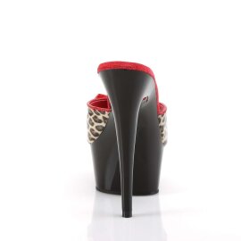 Pleaser Mules DELIGHT-601-6 Léopard Noir EU-38/US-8