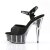 Pleaser Sandales DELIGHT-609-5G Noir Paillettes EU-35/US-5