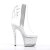 Pleaser Bottines STARDANCE-1018C-7 Transparent Argent Strass EU-39/US-9