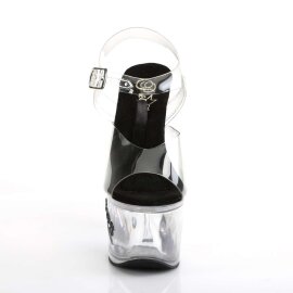Pleaser Sandales TIPJAR-708-5 Transparent Noir EU-37/US-7