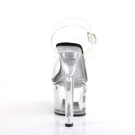 Pleaser Sandales TIPJAR-708-5 Transparent Noir EU-37/US-7