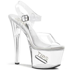 Pleaser Sandales TIPJAR-708-5 Transparent Argent EU-37/US-7
