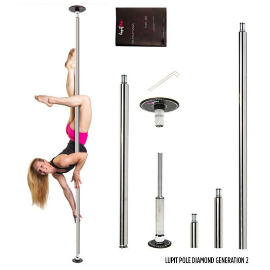 Lupit Pole Diamond G2 Acier inoxydable 42 mm 2,30 m - 2,80 m