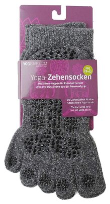 Chaussettes de yoga à doigts Gris 39-42