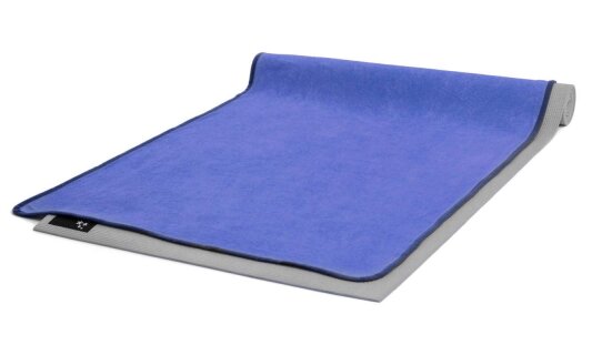 Serviette de yoga antidérapante Bleu