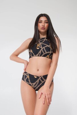Pole Addict Crop top Chaîne Noir