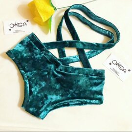 Oksawear Short Palma Vert velours XL
