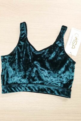 Oksawear Haut Palma Vert velours XS