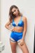 Lunalae Short Lure You taille haute Satin Bleu électrique XL