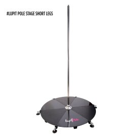 Lupit Pole Stage Pieds courts Chrome 45 mm avec sacs de transport