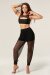 Polerina Pantalon de jogging Noir avec résille L