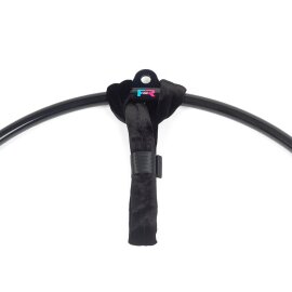 Sangle de poignet pour cerceaux aériens velours Noir