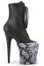 Pleaser Protecteur de talons hauts Noir & Blanc Serpent Paillettes