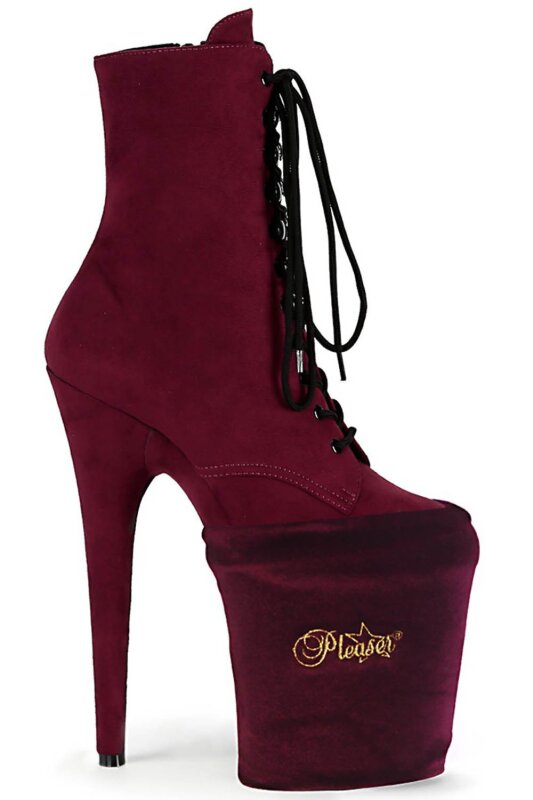 Pleaser Protecteur de talons hauts Velours Bourgogne