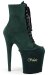 Pleaser Protecteur de talons hauts Velours Vert émeraude
