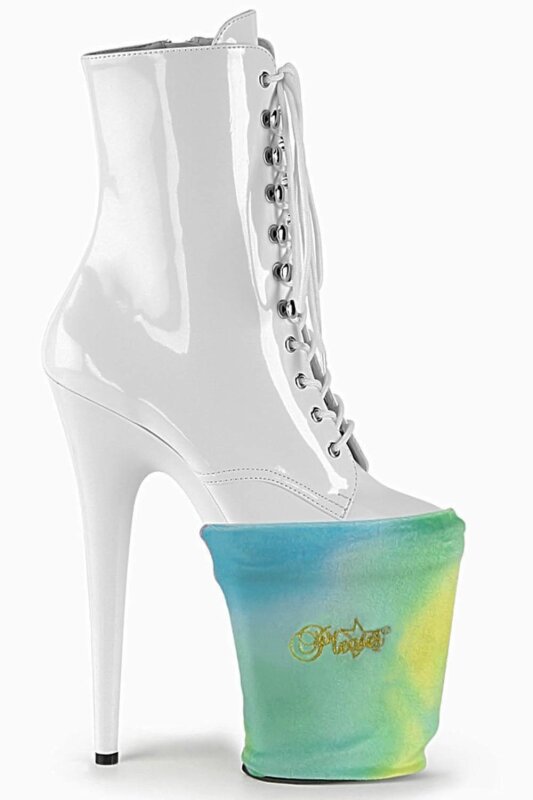 Pleaser Protecteur de talons hauts Velours Arc-en-ciel