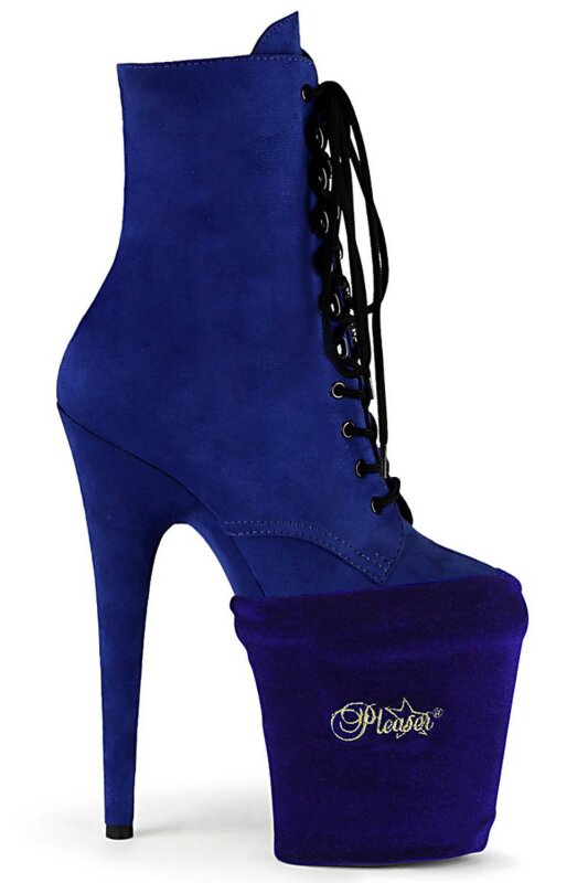 Pleaser Protecteur de talons hauts Velours Bleu roi
