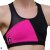 PoleFit Haut avec résille Motif géométrique Dos nageur XS Noir/Rose vif