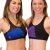 PoleFit Haut avec résille Motif géométrique Dos nageur S Noir/Violet